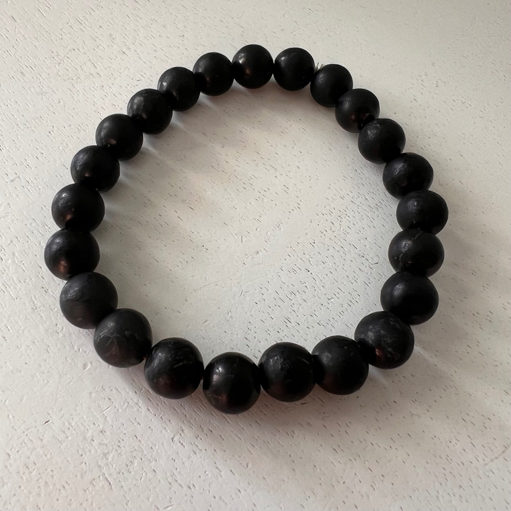 Black Obsidian Stretch Bead Bracelet